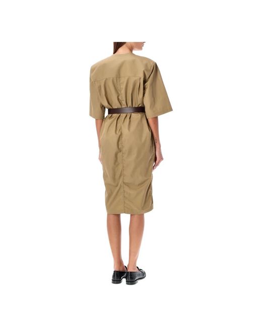 Saint Laurent Natural Midi Dresses