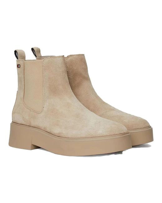 Tommy Hilfiger Natural Chelsea Boots