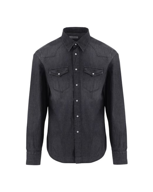 Alessandro Gherardi Blue Denim Shirts for men