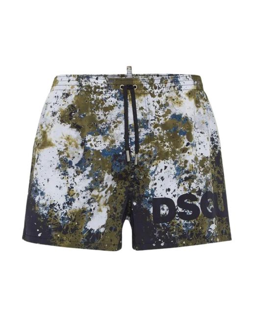 DSquared² Badmode ,Veelkleurig ,Camouflage Shorts Voor Mannen in het Green voor heren