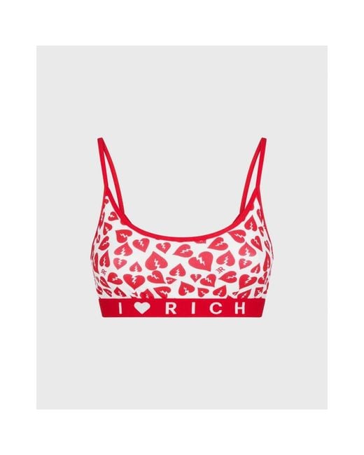John Richmond Ondergoed ,Veelkleurig ,Katoen Bipack Bh's Met Twee Banden En Contrasterend Logo in het Red