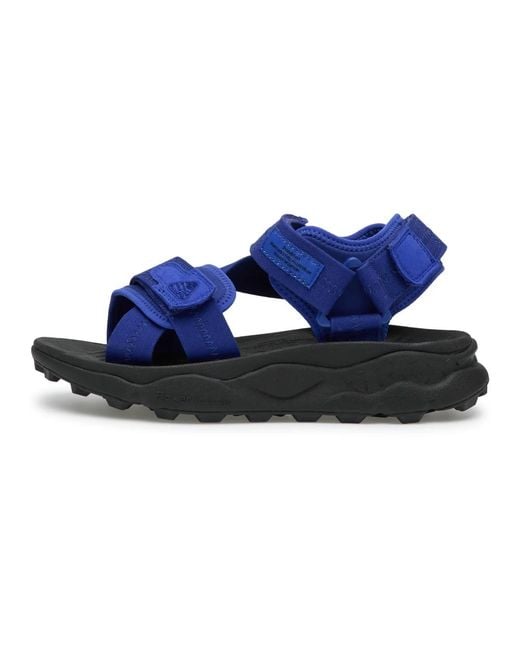 Flower Mountain Blue Flat Sandals