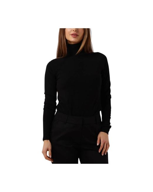 Summum Truien & Vesten ,Zwart ,Turtle Neck Basic Knit Sweater in het Black
