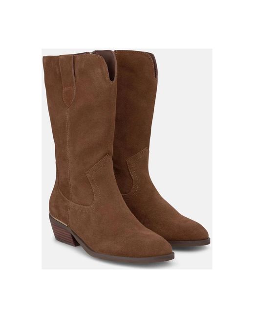 Alma En Pena. Brown Cowboy & Biker Boots