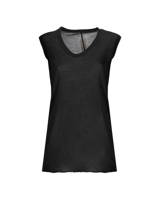 Rick Owens Black Sleeveless Tops