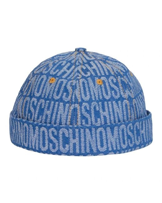 Moschino Blue Robuster Denim-Hut