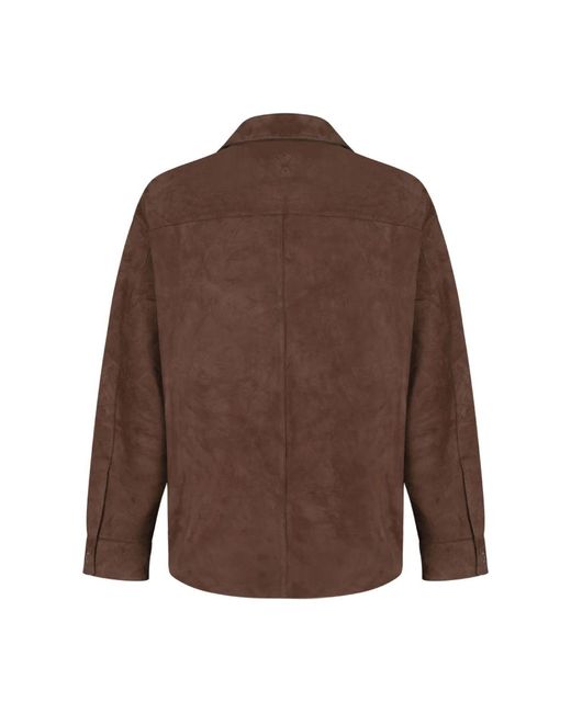 AMI Leather Jackets in het Brown voor heren