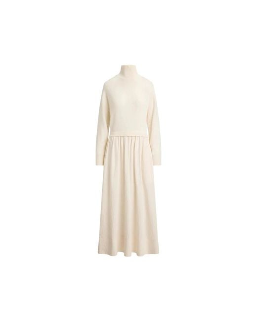 Ralph Lauren Natural Knitted Dresses