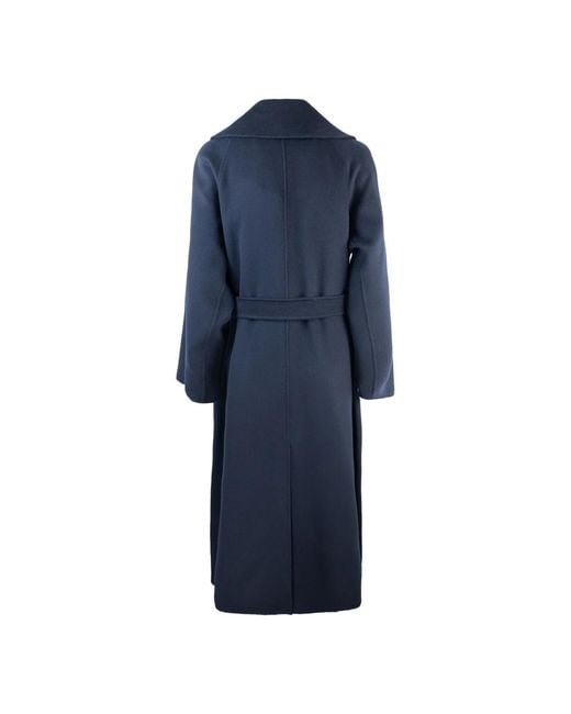 Max Mara Jassen ,Blauw ,Wol Blauwe Wollen Jas in het Blue