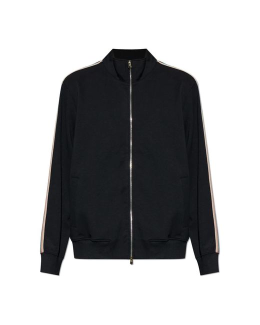 Paul Smith Hoodies & Sweatvesten ,Zwart ,Leer Sweatshirt Met Hoge Kraag in het Black voor heren
