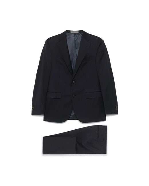 Corneliani Black Single Breasted Suits for men