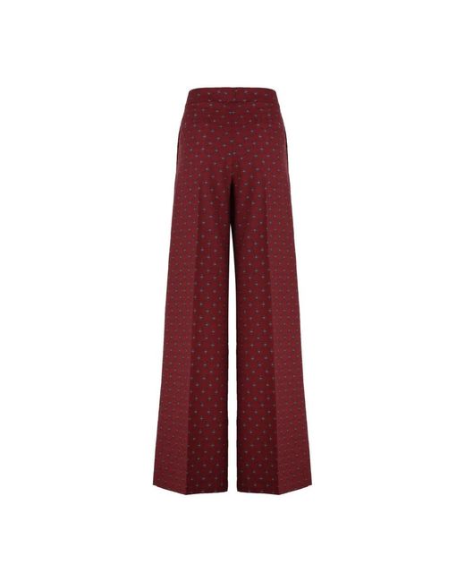 Etro Red Wide Trousers