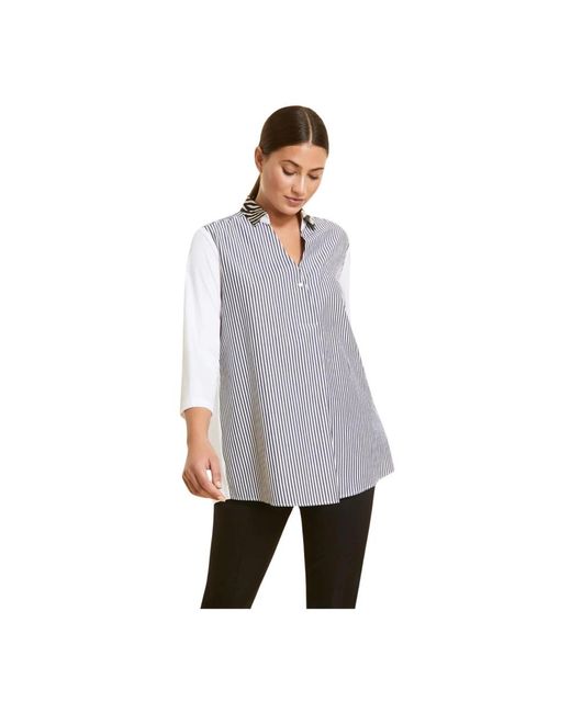 Marina Rinaldi Overhemden ,Wit ,Stijlvolle Blouse Voor Vrouwen in het Gray
