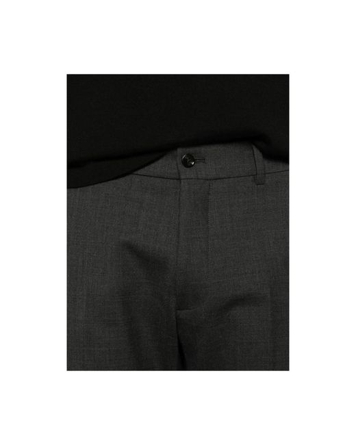 BERWICK 1707 Black Suit Trousers for men
