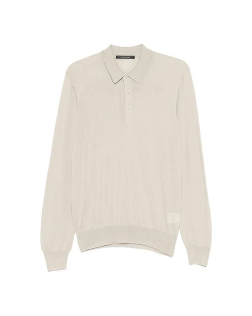 Tagliatore White Round-Neck Knitwear for men