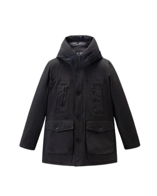 Woolrich Blue Down Jackets for men