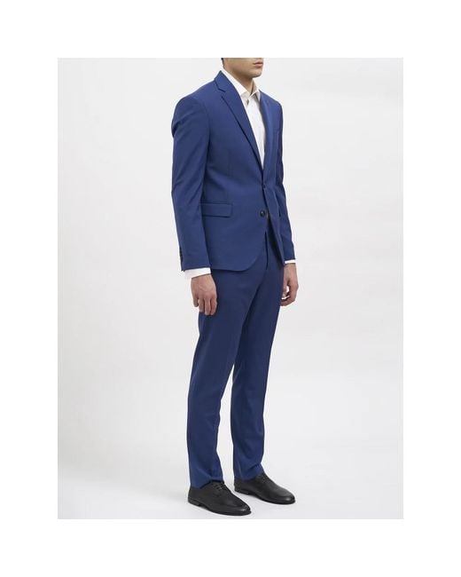 Daniele Alessandrini Blue Single Breasted Suits for men