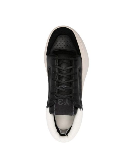 Y-3 Black Lux Bball Niedrige Sneakers