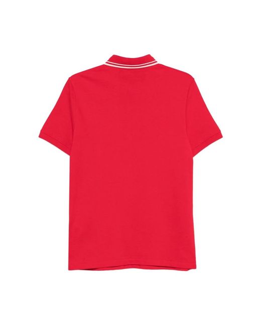 Valentino Rotes Gestreiftes Poloshirt Mit Kragen in Red für Herren