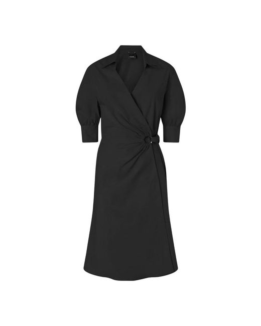 Pinko Black Wrap Dresses