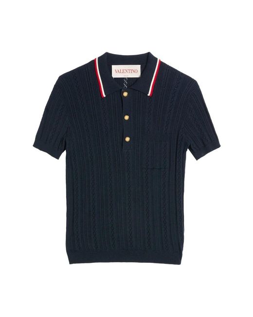 Valentino Garavani Stylischer Pullover Mit Einzigartigem Design in Blue für Herren