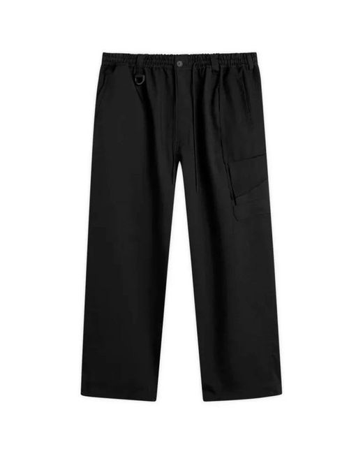 Y-3 Sport Uniform Straight Pants in het Black