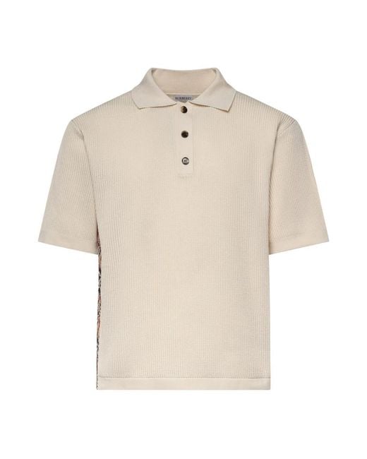 Burberry Natural Polo Shirts for men