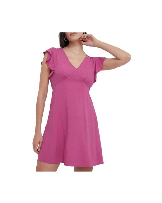 Pepe Jeans Purple Short Dresses