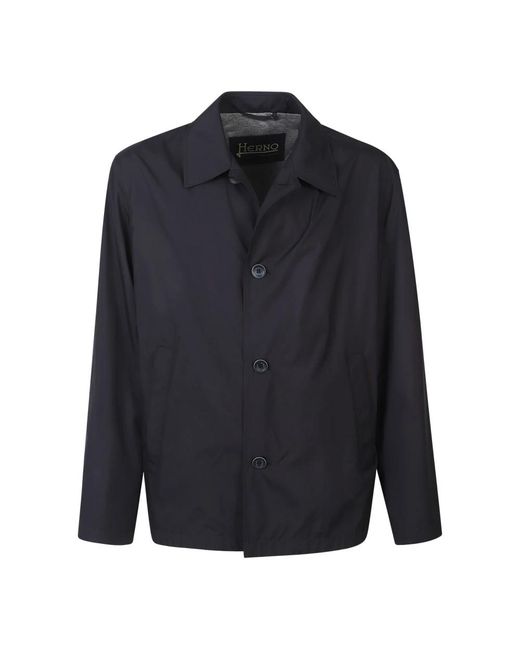 Herno Jassen ,Blauw ,Polyester Reversible Jacket in het Blue voor heren