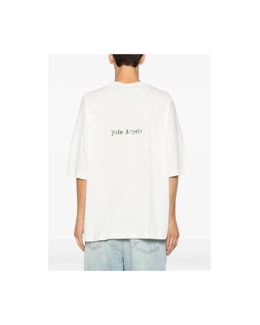 Palm Angels White T-Shirts for men