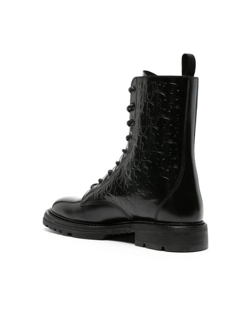 Dior Black Lace-Up Boots for men