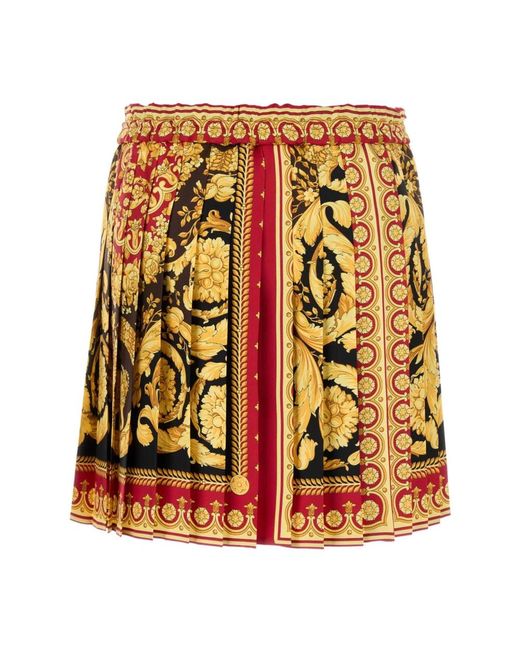 Short Skirts Versace de color Metallic
