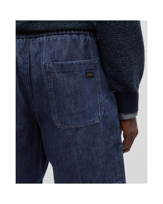 HUGO Blue Denim Shorts for men