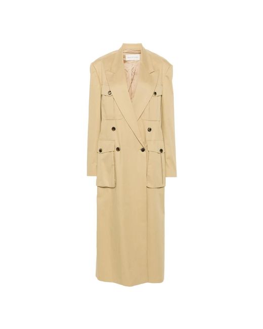 Dries Van Noten Natural Double-Breasted Coats