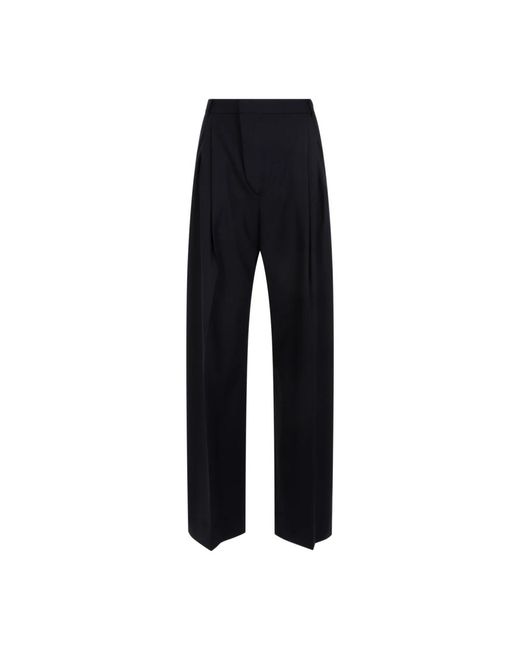 Trousers > wide trousers Victoria Beckham en coloris Black