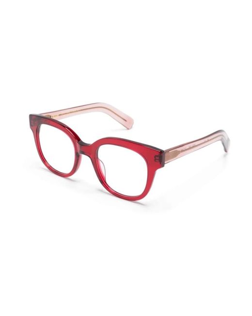 Kaleos Eyehunters Red Glasses