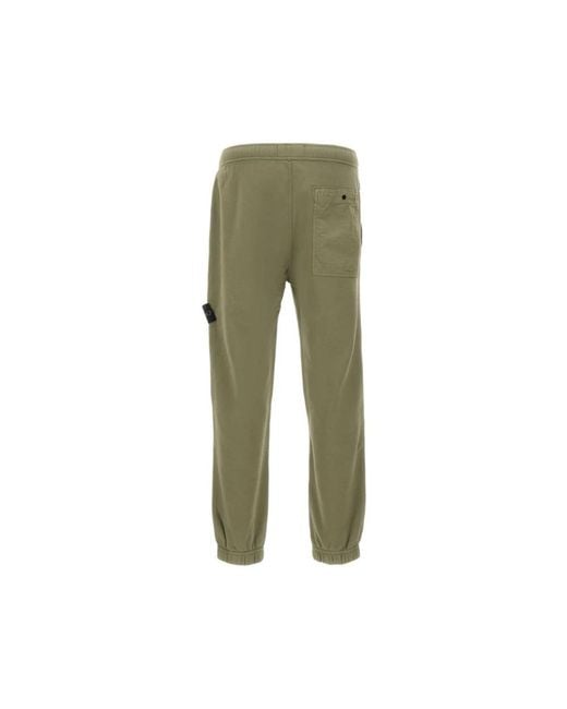 Stone Island Green Sweatpants for men