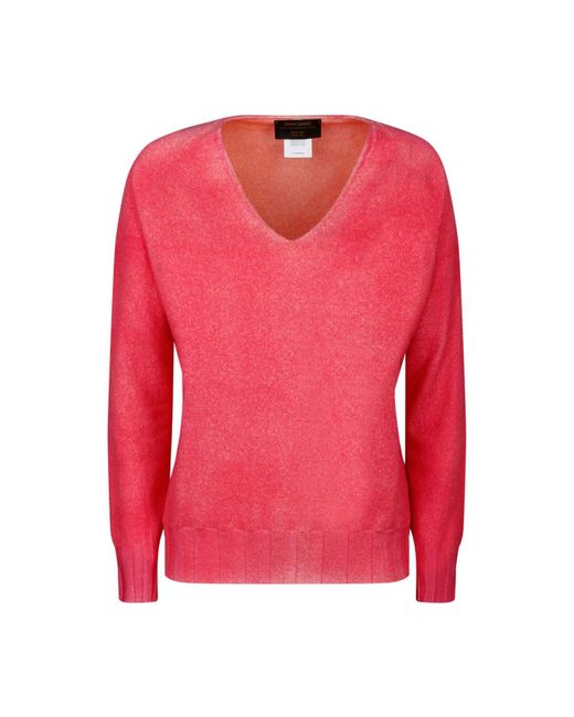 Gran Sasso Pink V-neck knitwear