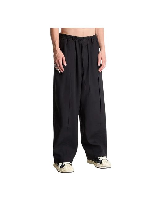 Y-3 Black Wide Trousers for men