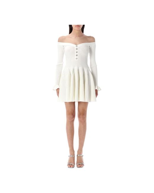 Knitted Dresses Self-Portrait de color White