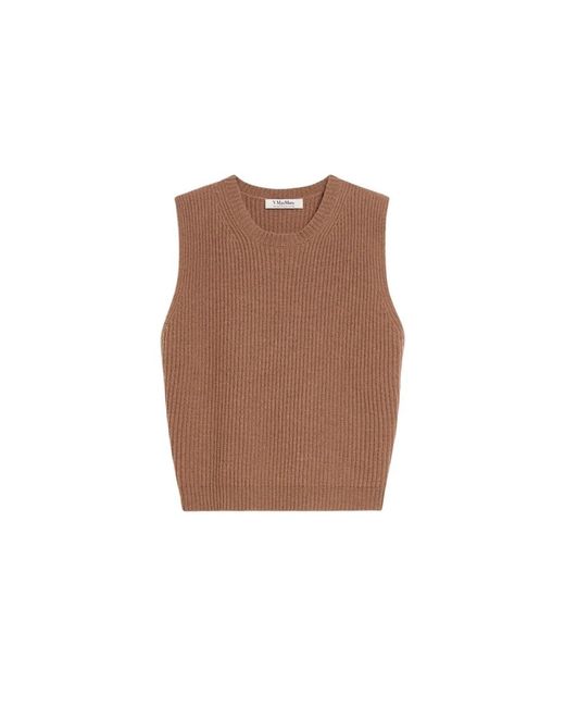 Max Mara V-Neck Knitwear in het Brown
