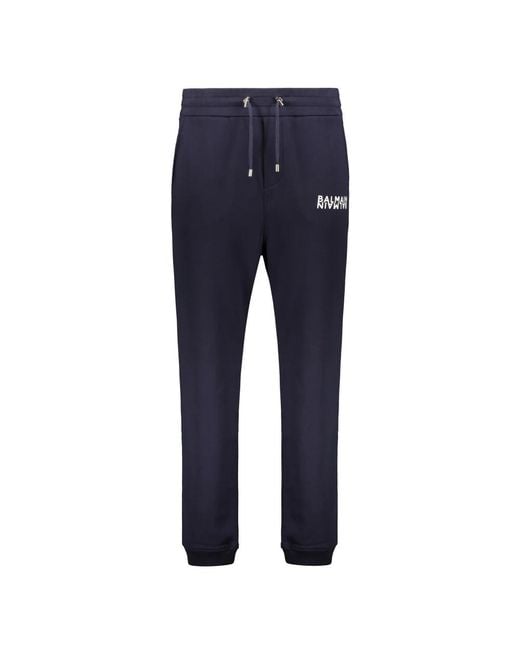 Balmain Broeken ,Blauw ,Katoen Track Pants Van Katoen in het Blue voor heren
