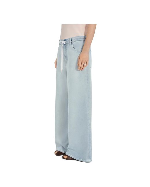 MM6 by Maison Margiela Blue Wide Jeans