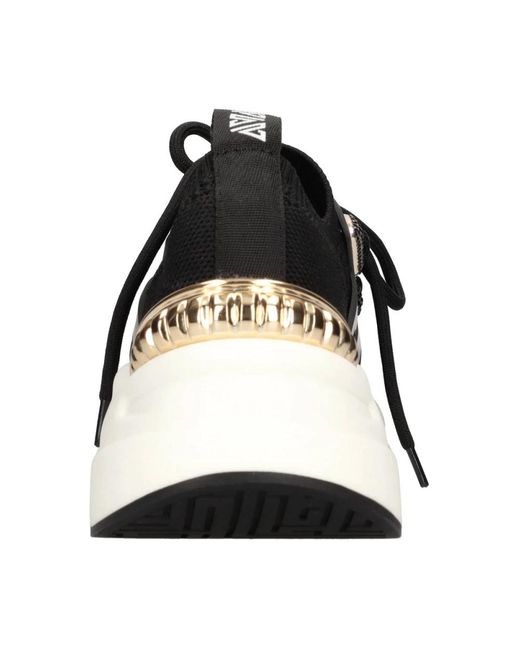 Emanuélle Vee Schoenen ,Zwart ,Leer Sneakers Zwart in het Black