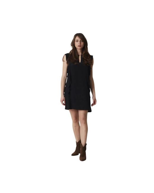 Dondup Kleedjes ,Zwart ,Elegante Jurk Voor Vrouwen in het Black