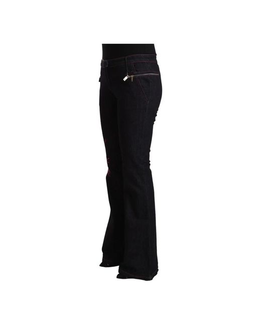 Exte Jeans ,Zwart ,Denim Flared Denim Jeans in het Black
