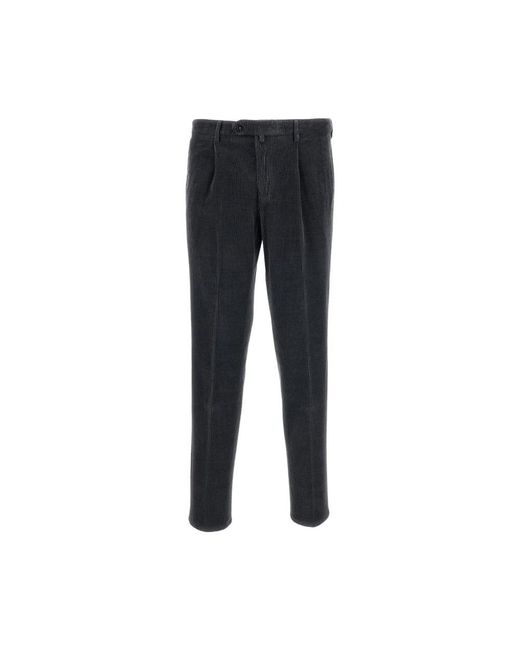 BRIGLIA Black Slim-Fit Trousers for men
