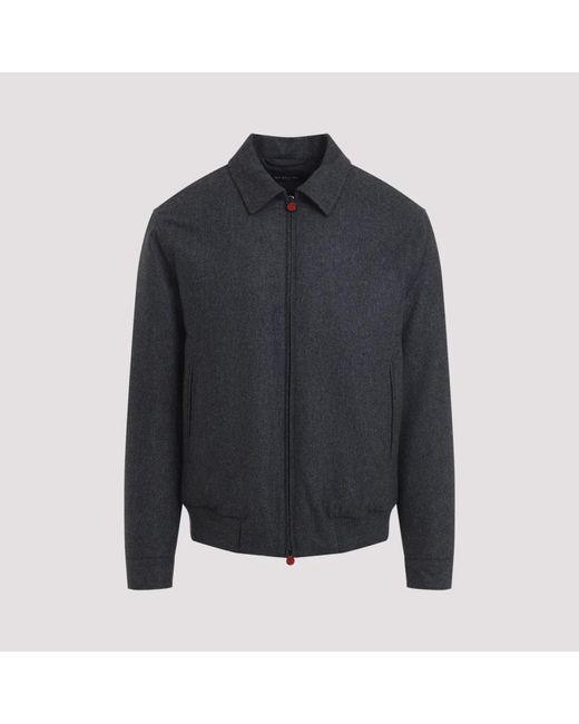 Kiton Blue Bomber Jackets for men