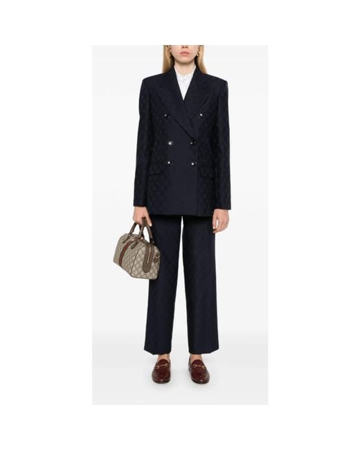 Gucci Slim-Fit Trousers in het Blue