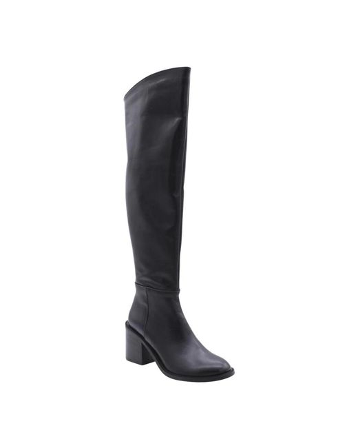 DONNA LEI Black Over-The-Knee Boots